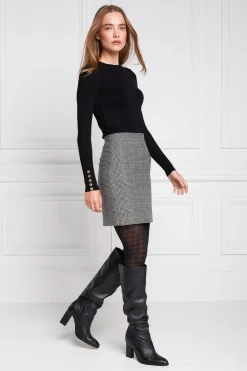 Holland Cooper Buttoned Knit Crew Neck<Women Knitwear