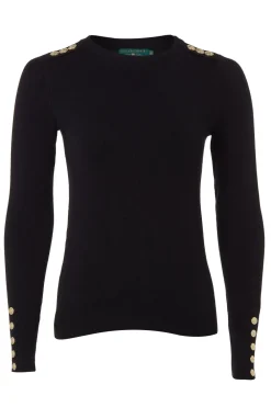 Holland Cooper Buttoned Knit Crew Neck<Women Knitwear