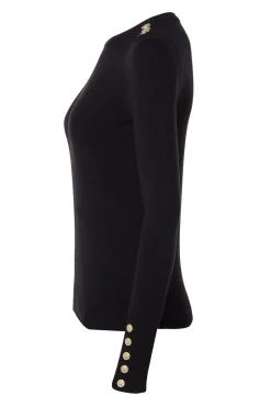 Holland Cooper Buttoned Knit Crew Neck<Women Knitwear