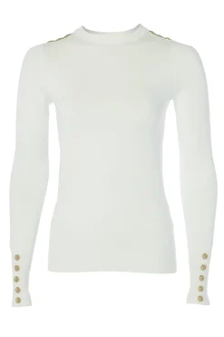 Holland Cooper Buttoned Knit Crew Neck<Women Knitwear