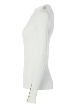 Holland Cooper Buttoned Knit Crew Neck<Women Knitwear