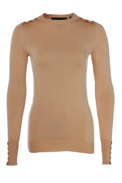 Holland Cooper Buttoned Knit Crew Neck<Women Knitwear
