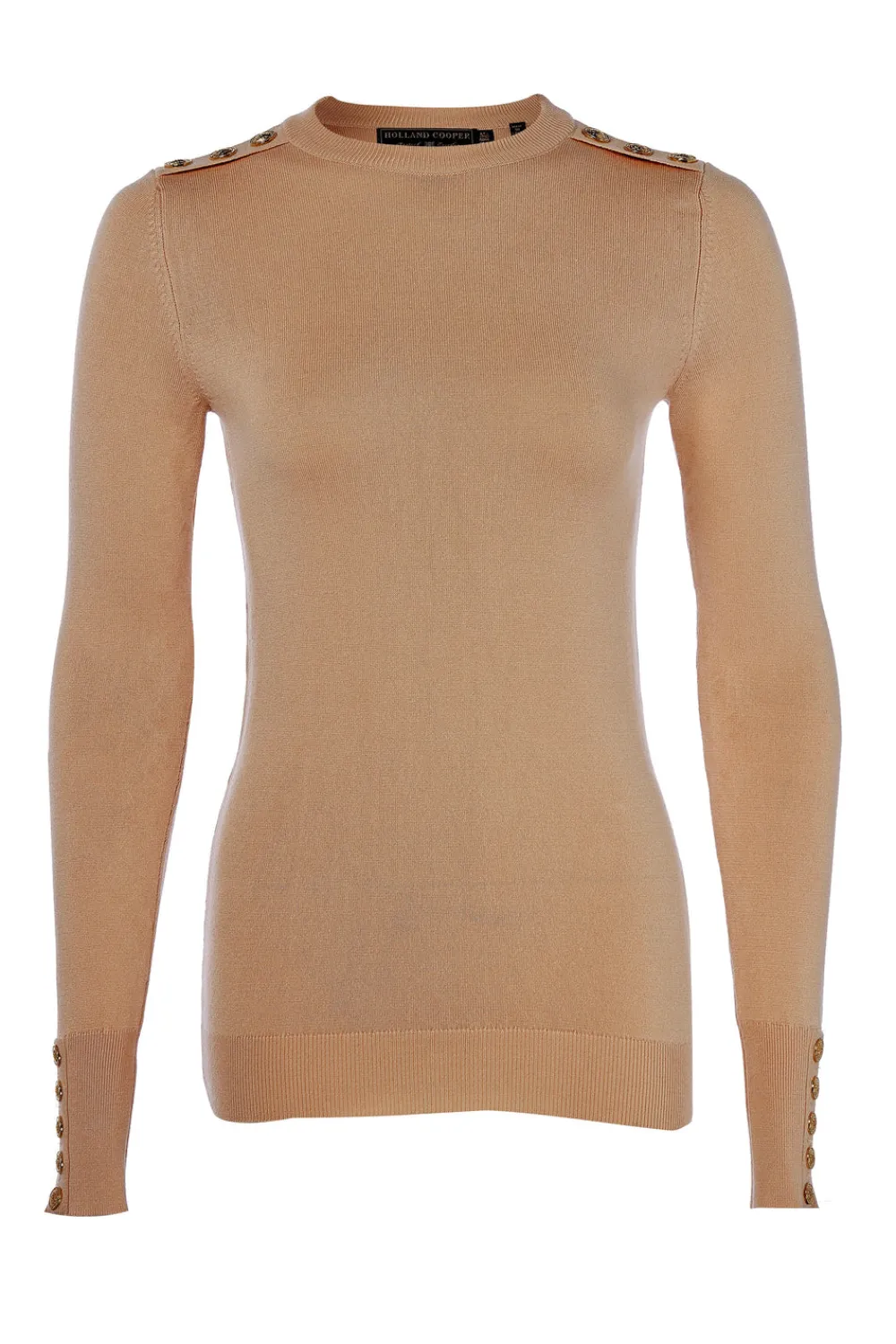 Holland Cooper Buttoned Knit Crew Neck<Women Knitwear