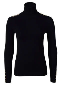 Holland Cooper Buttoned Knit Roll Neck<Women Knitwear