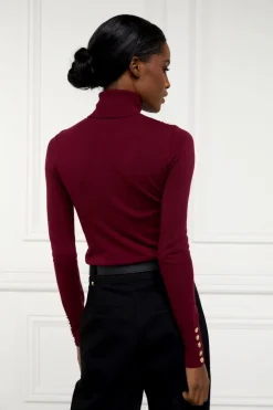 Holland Cooper Buttoned Knit Roll Neck<Women Knitwear