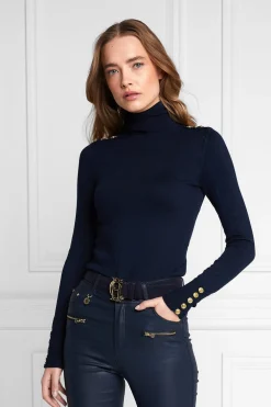 Holland Cooper Buttoned Knit Roll Neck<Women Knitwear