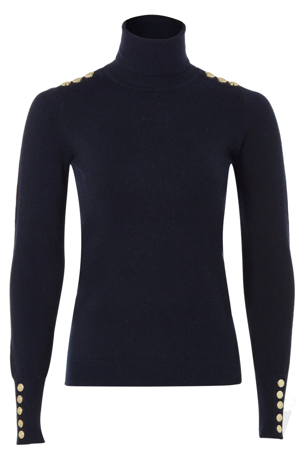 Holland Cooper Buttoned Knit Roll Neck<Women Knitwear