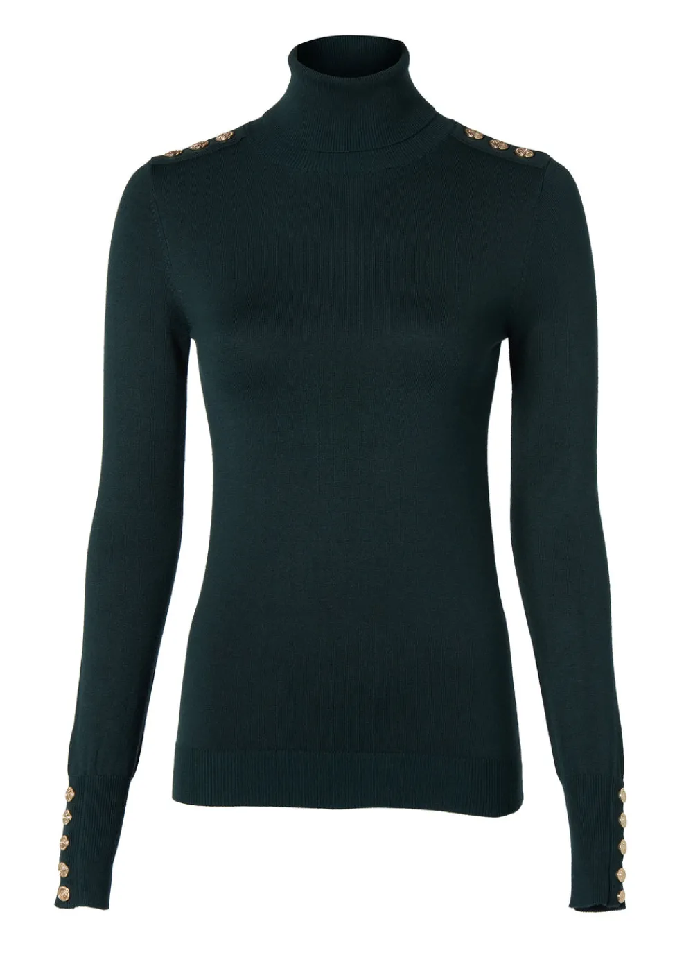Holland Cooper Buttoned Knit Roll Neck<Women Knitwear
