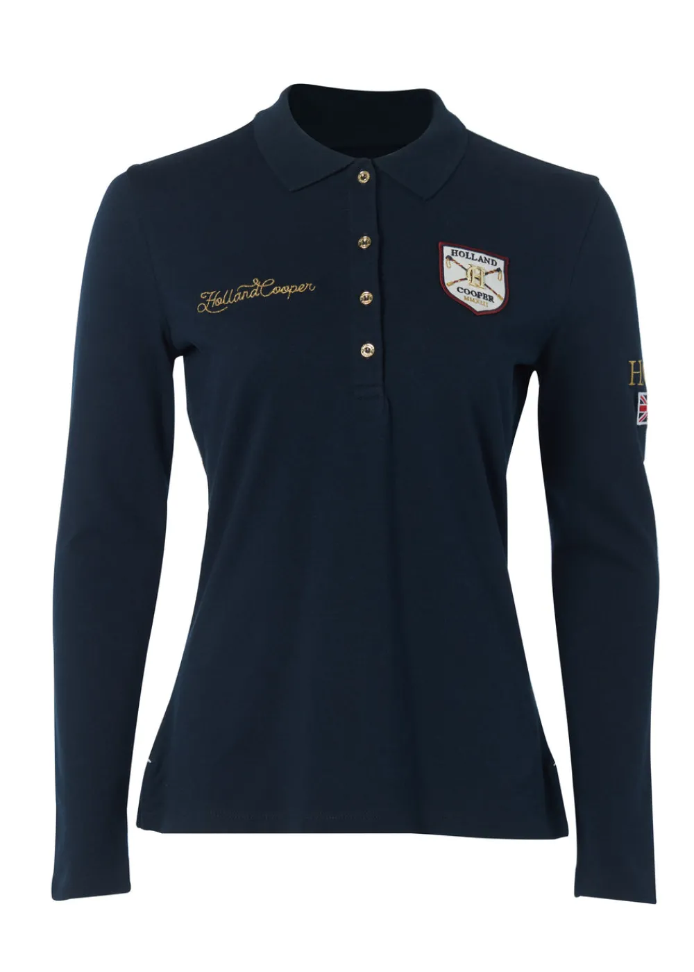Holland Cooper Classic Long Sleeve Polo Shirt<Women Polo Shirts & Tees|Polo Shirts