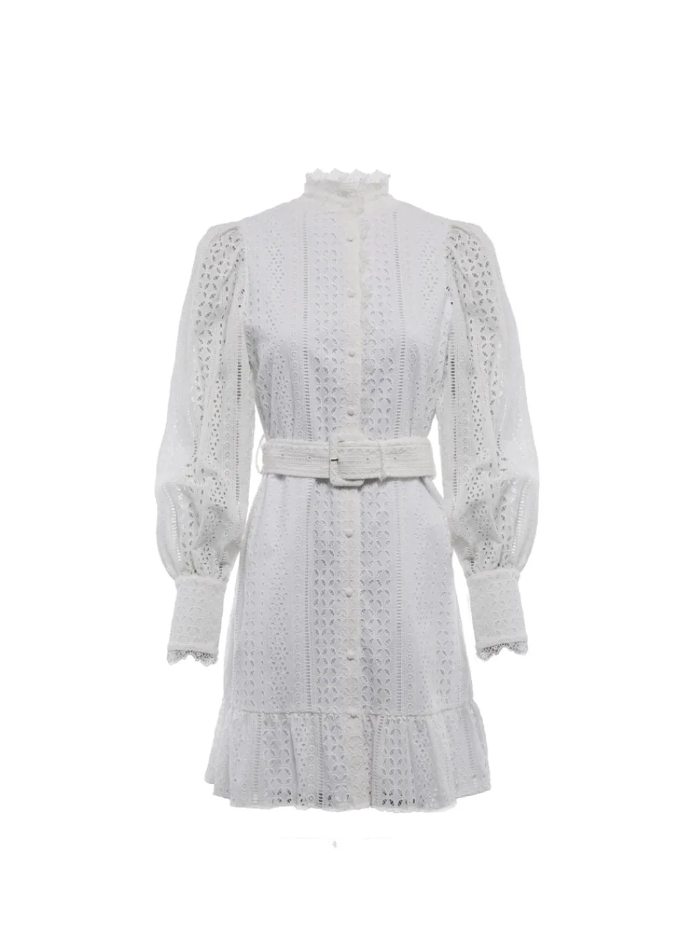 Holland Cooper Collarless Broderie Mini Dress<Women Dresses