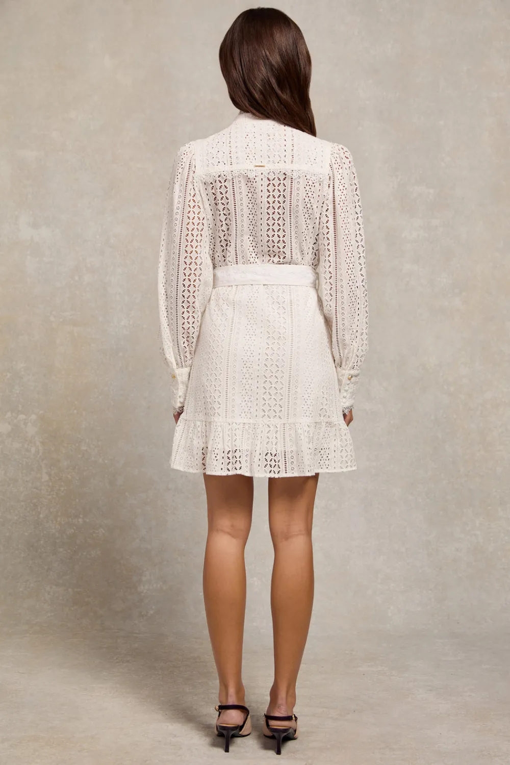 Holland Cooper Collarless Broderie Mini Dress<Women Dresses