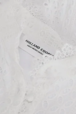 Holland Cooper Collarless Broderie Mini Dress<Women Dresses