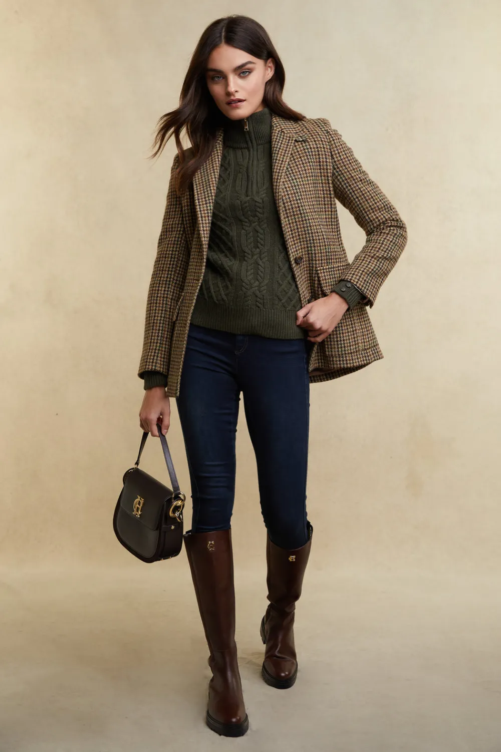 Holland Cooper Country Cable Quarter Zip Knit<Women Knitwear