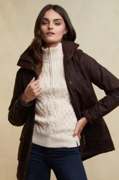 Holland Cooper Country Cable Quarter Zip Knit<Women Knitwear