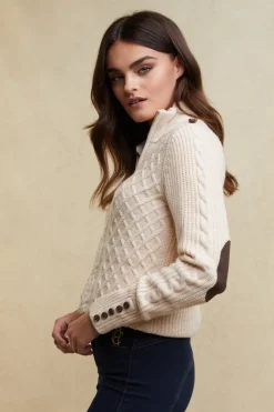 Holland Cooper Country Cable Quarter Zip Knit<Women Knitwear