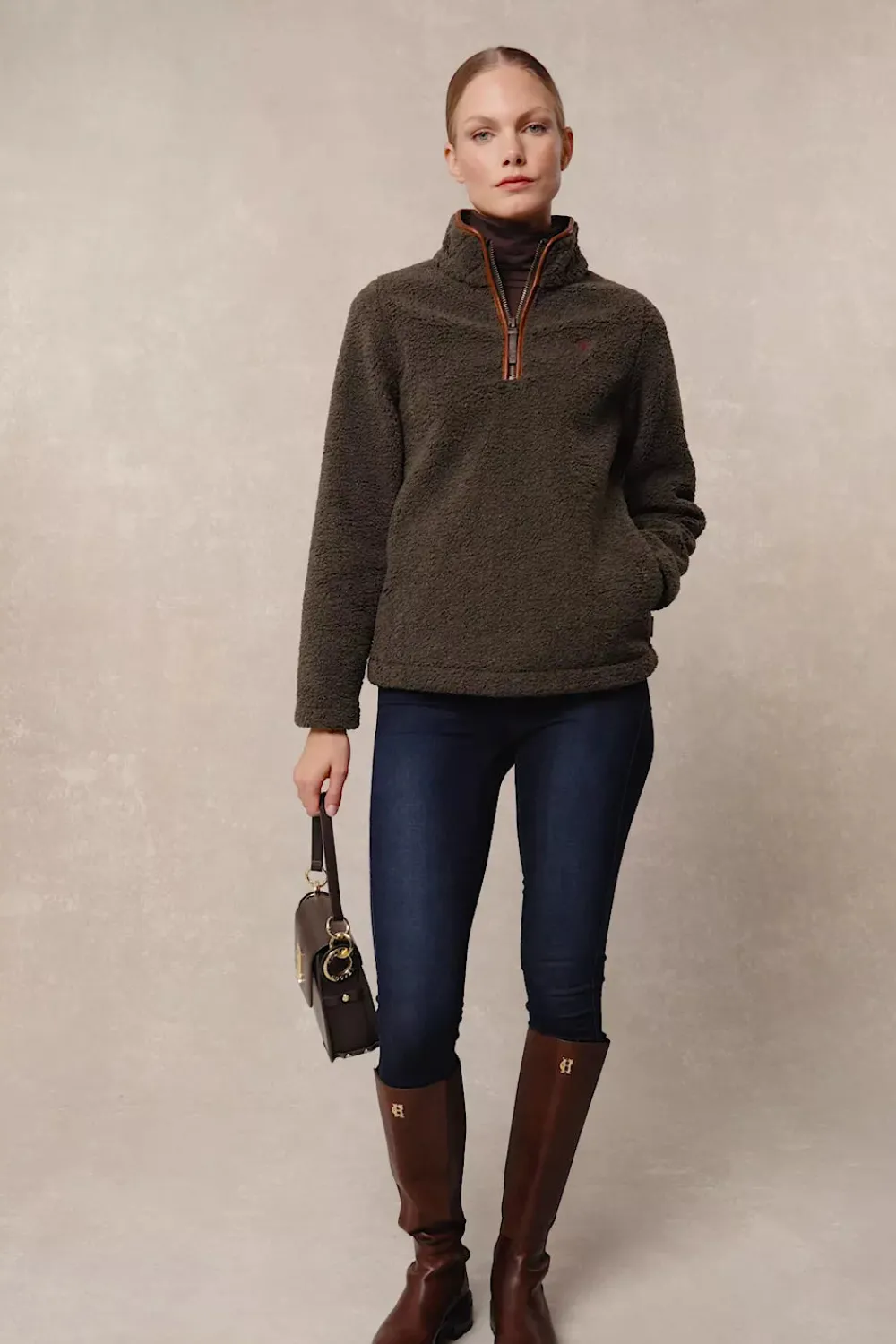 Holland Cooper Country Fleece Quarter Zip<Women Fleeces|Fleeces