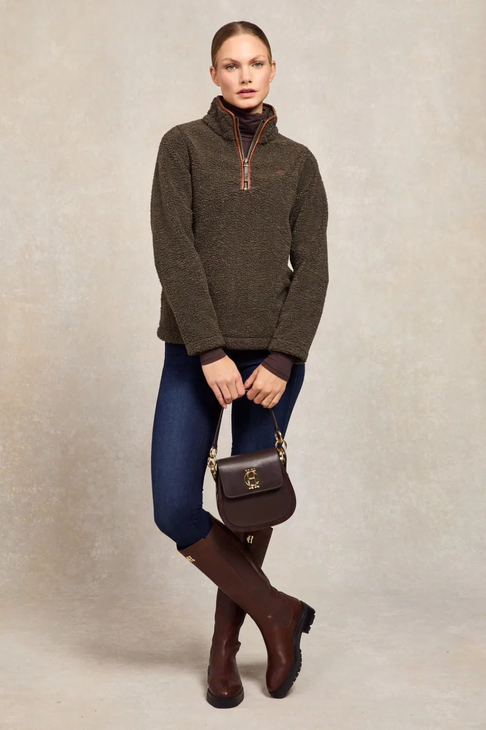 Holland Cooper Country Fleece Quarter Zip<Women Fleeces|Fleeces