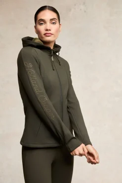 Holland Cooper Crystal Zip Hoodie< Jackets