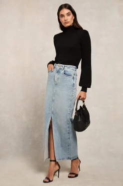 Holland Cooper Denim Maxi Skirt<Women Skirts
