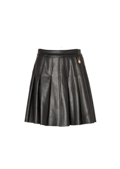 Holland Cooper Faux Leather Pleated Mini Skirt<Women Skirts