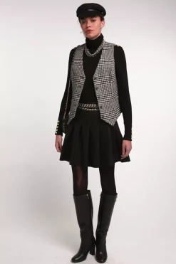 Holland Cooper Faux Leather Pleated Mini Skirt<Women Skirts