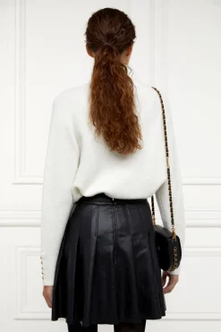 Holland Cooper Faux Leather Pleated Mini Skirt<Women Skirts