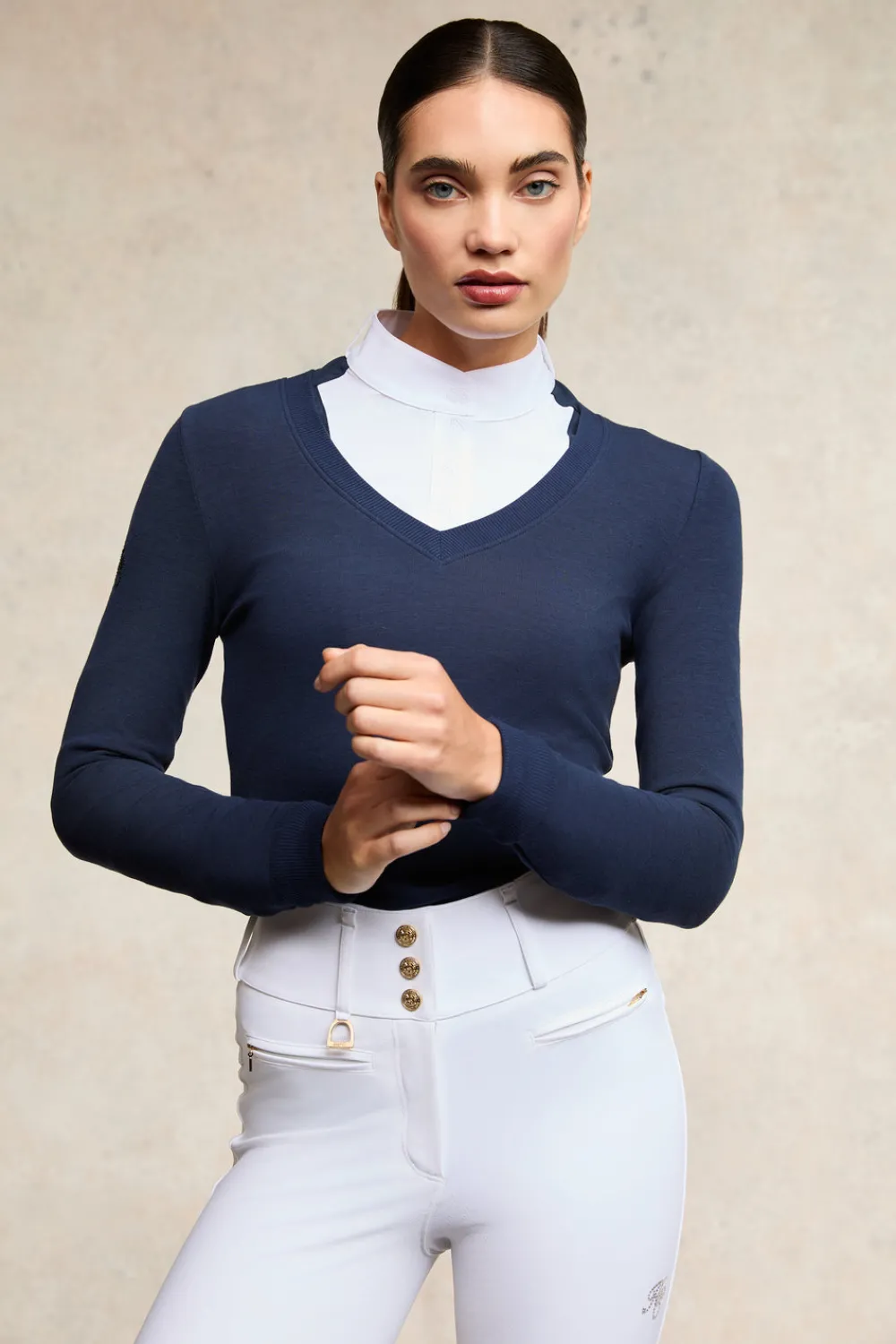 Holland Cooper Gatcombe Long Sleeve Show Shirt< Base Layers