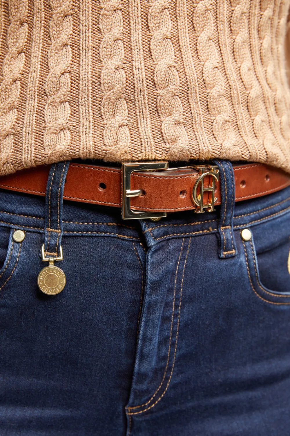 Holland Cooper HC Slim Logo Belt<Women Belts|Belts