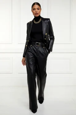 Holland Cooper High Waisted Faux Leather Trouser<Women Trousers