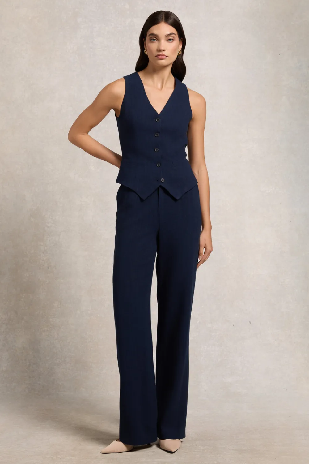 Holland Cooper High Waisted Straight Trouser<Women Trousers|Tailoring