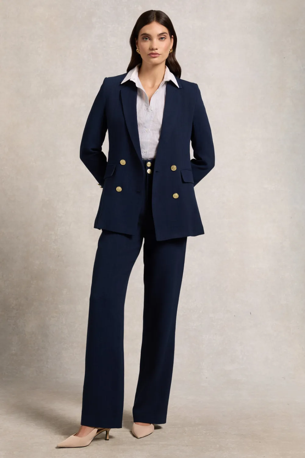 Holland Cooper High Waisted Straight Trouser<Women Trousers|Tailoring