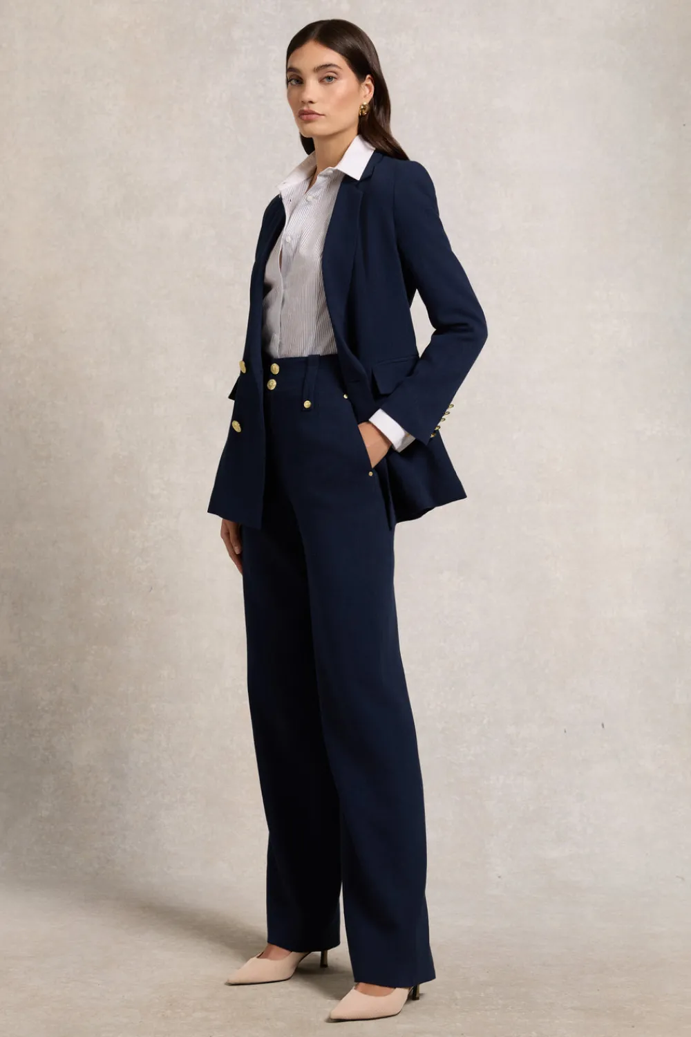Holland Cooper High Waisted Straight Trouser<Women Trousers|Tailoring