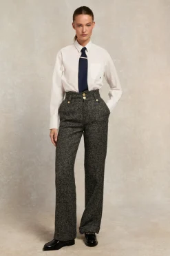Holland Cooper High Waisted Wide Leg Trouser<Women Trousers|Tailoring