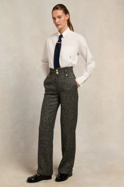 Holland Cooper High Waisted Wide Leg Trouser<Women Trousers|Tailoring