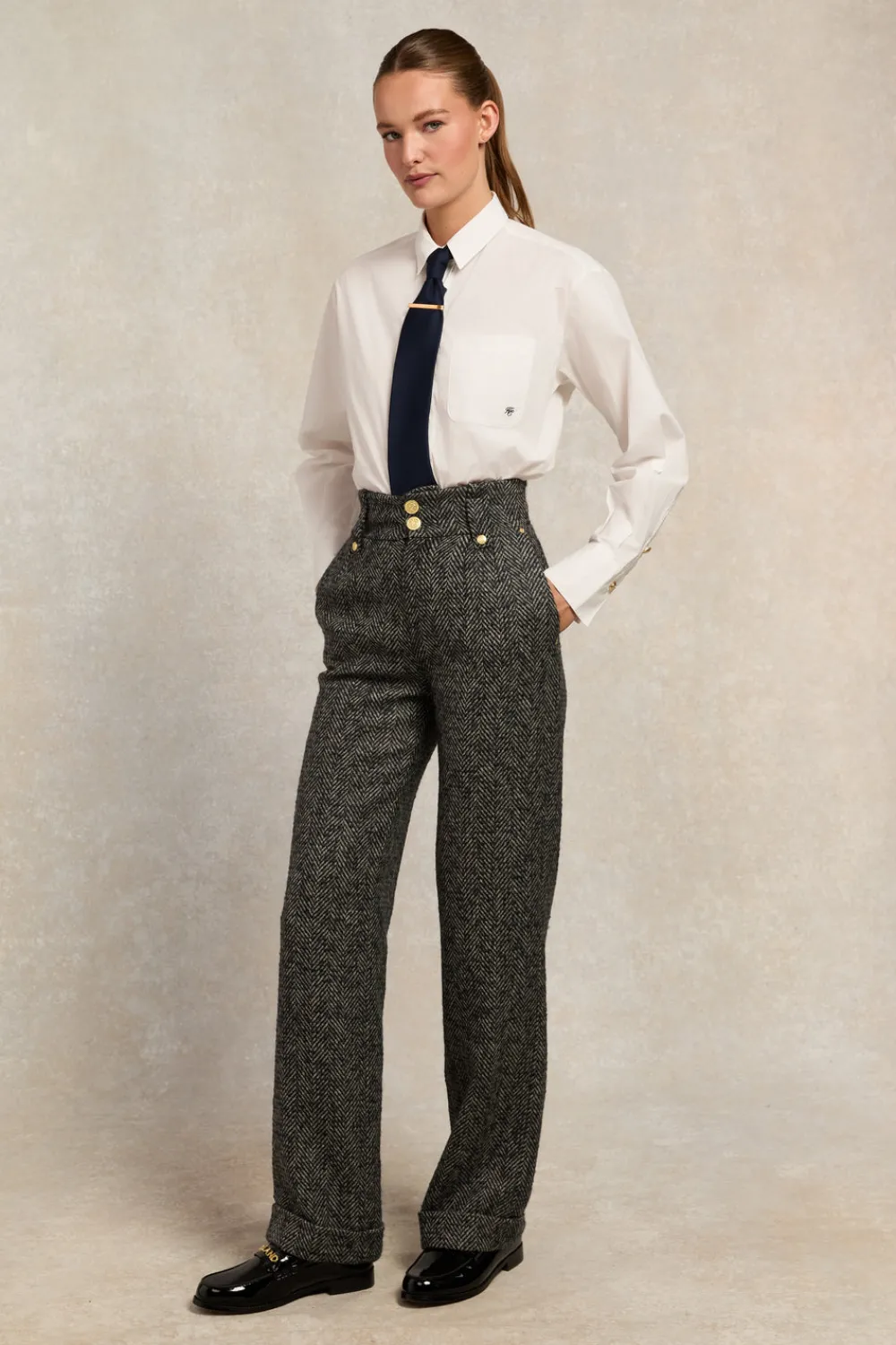 Holland Cooper High Waisted Wide Leg Trouser<Women Trousers|Tailoring
