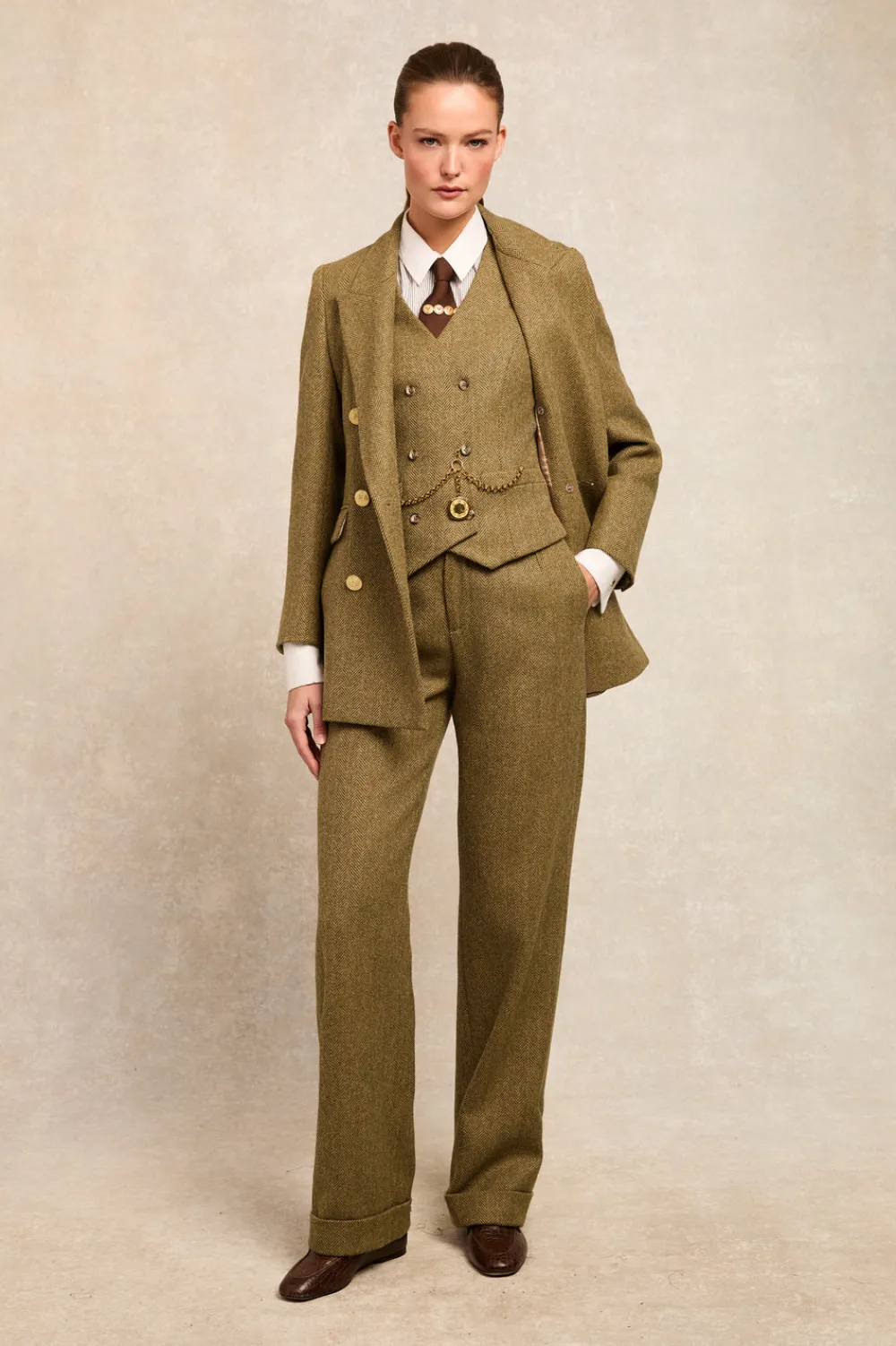 Holland Cooper High Waisted Wide Leg Trouser<Women Trousers|Tailoring