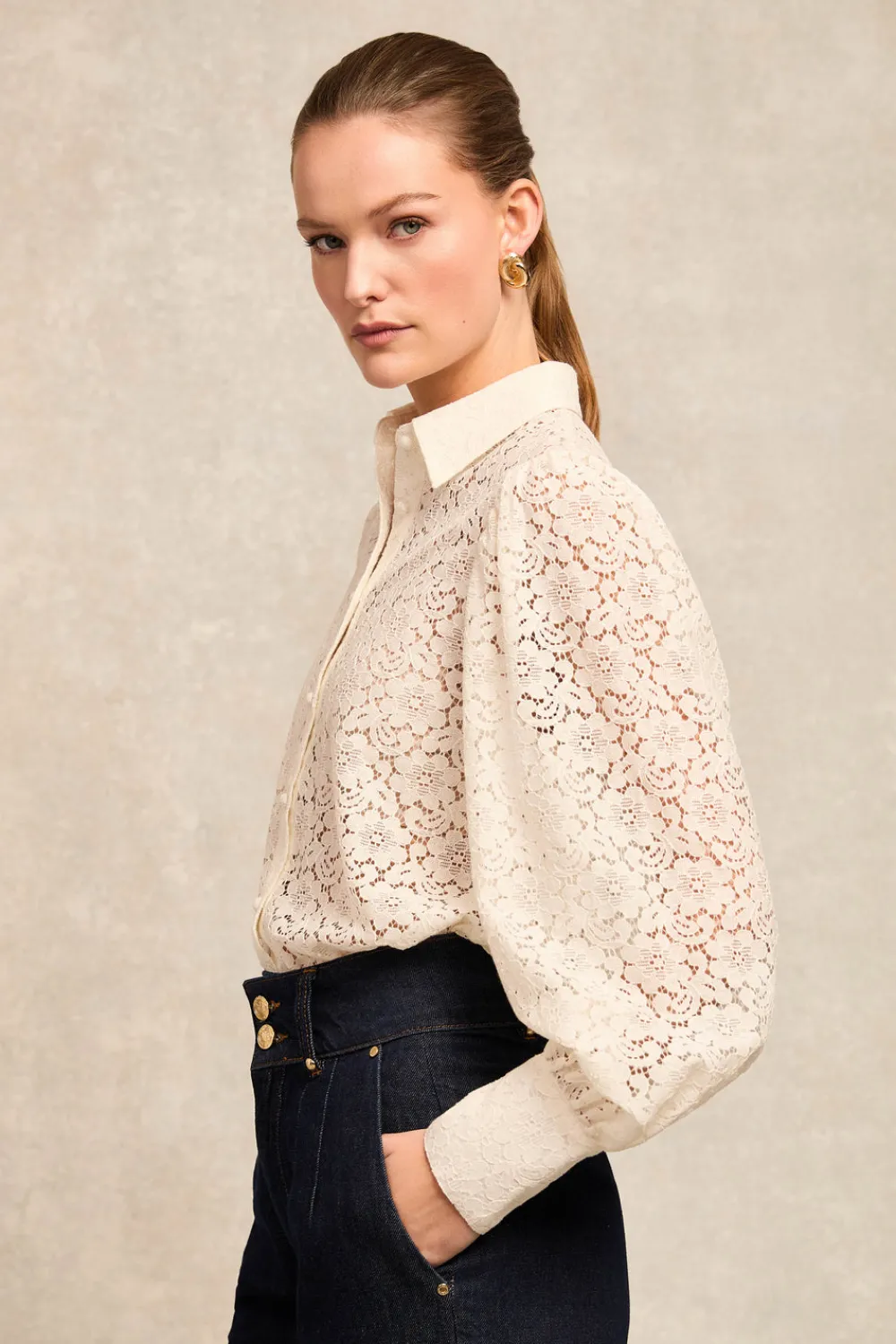 Holland Cooper Iona Lace Shirt<Women Shirts & Blouses