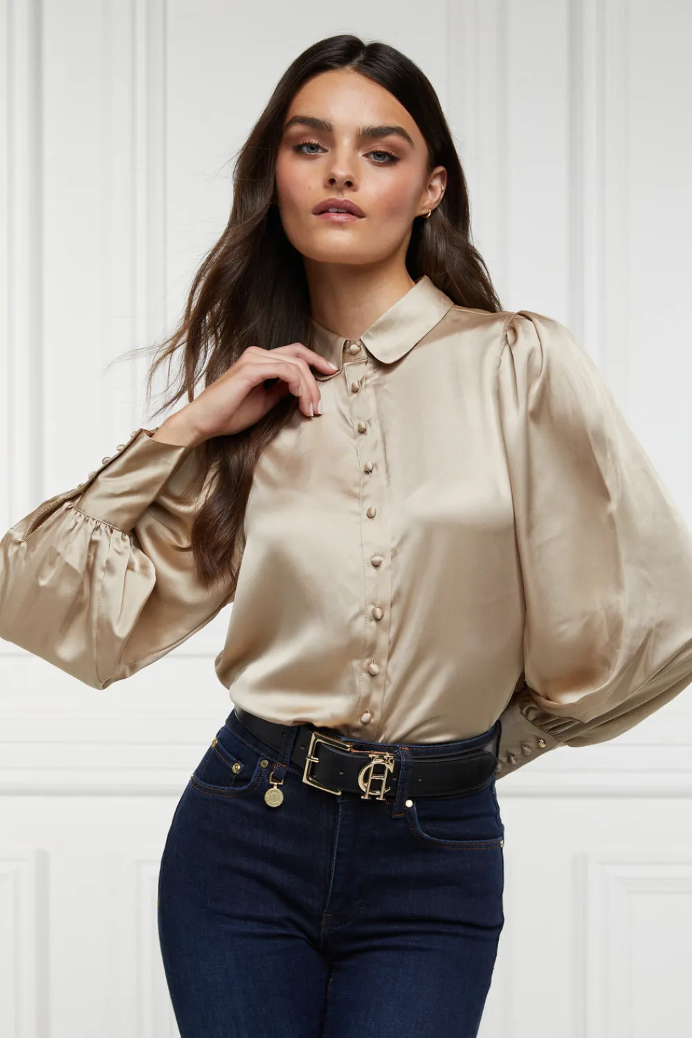 Holland Cooper Isla Satin Shirt<Women Shirts & Blouses