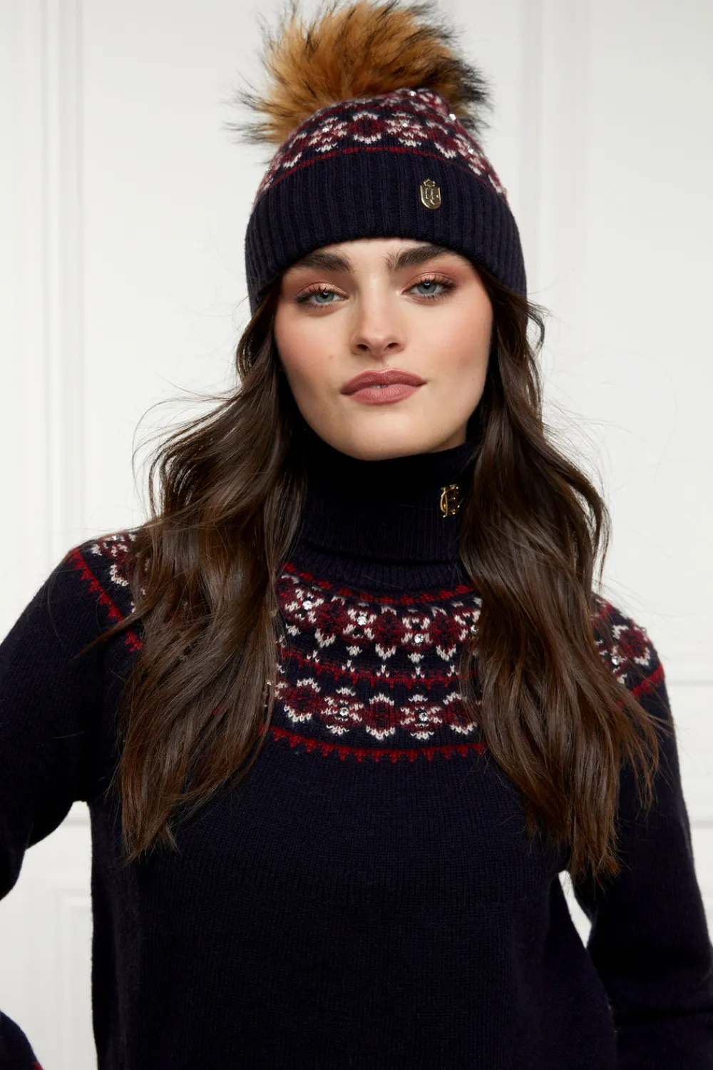 Holland Cooper Jennifer Fairisle Bobble Hat<Women Headwear|Hats & Headbands