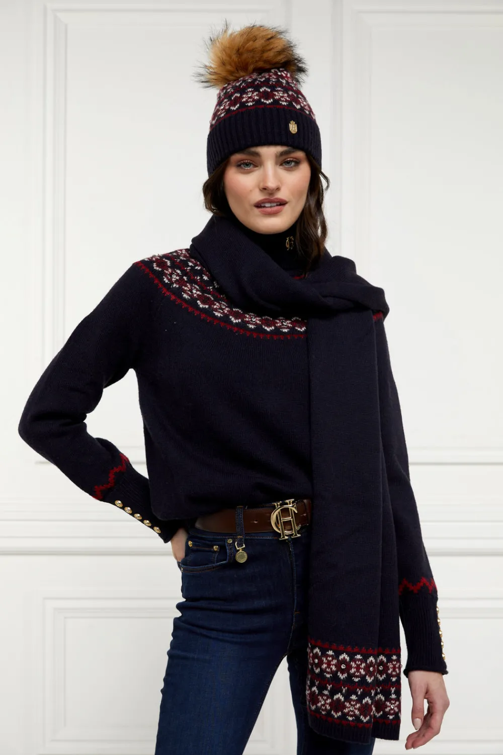 Holland Cooper Jennifer Fairisle Bobble Hat<Women Headwear|Hats & Headbands