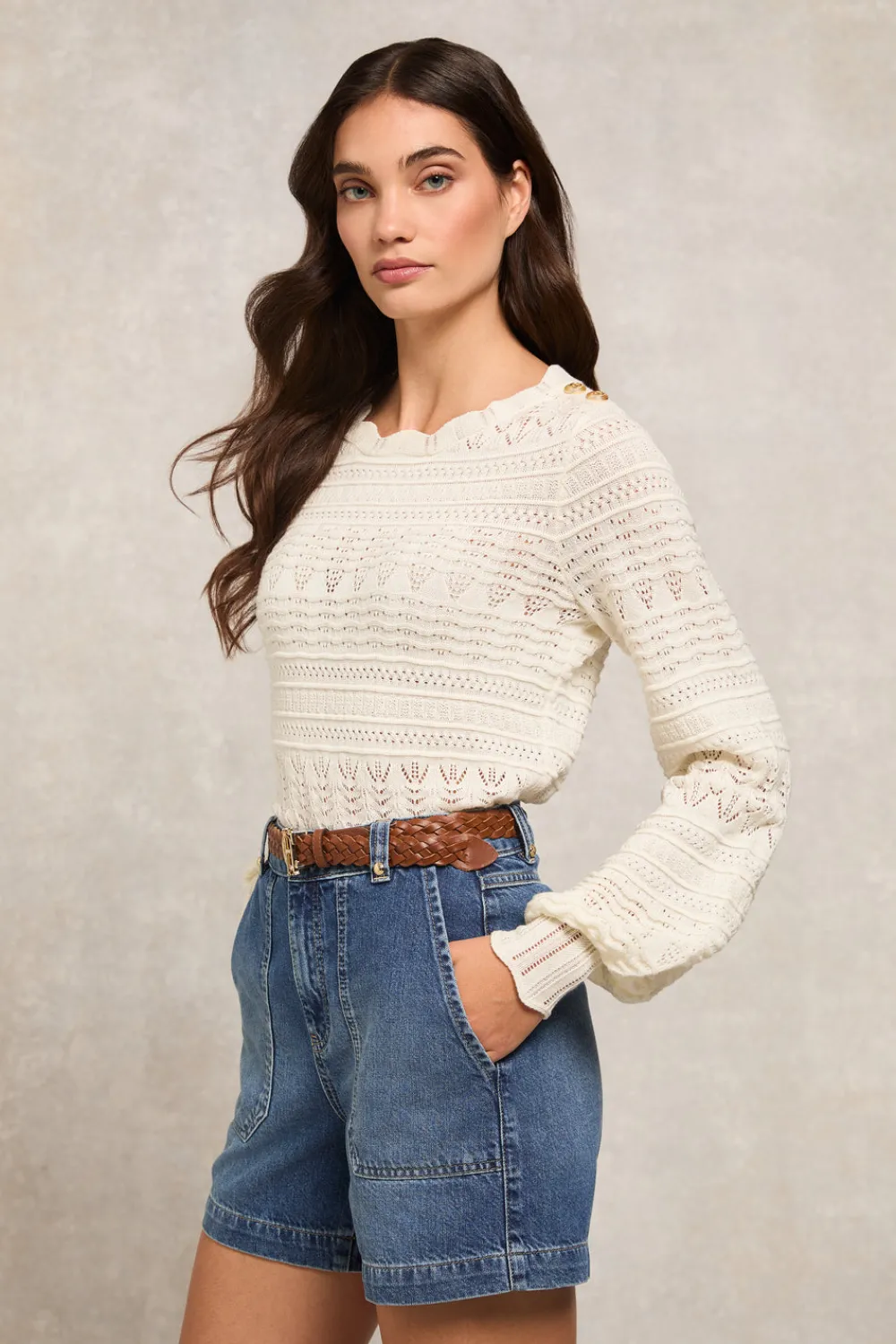 Holland Cooper Kelsie Pointelle<Women Knitwear