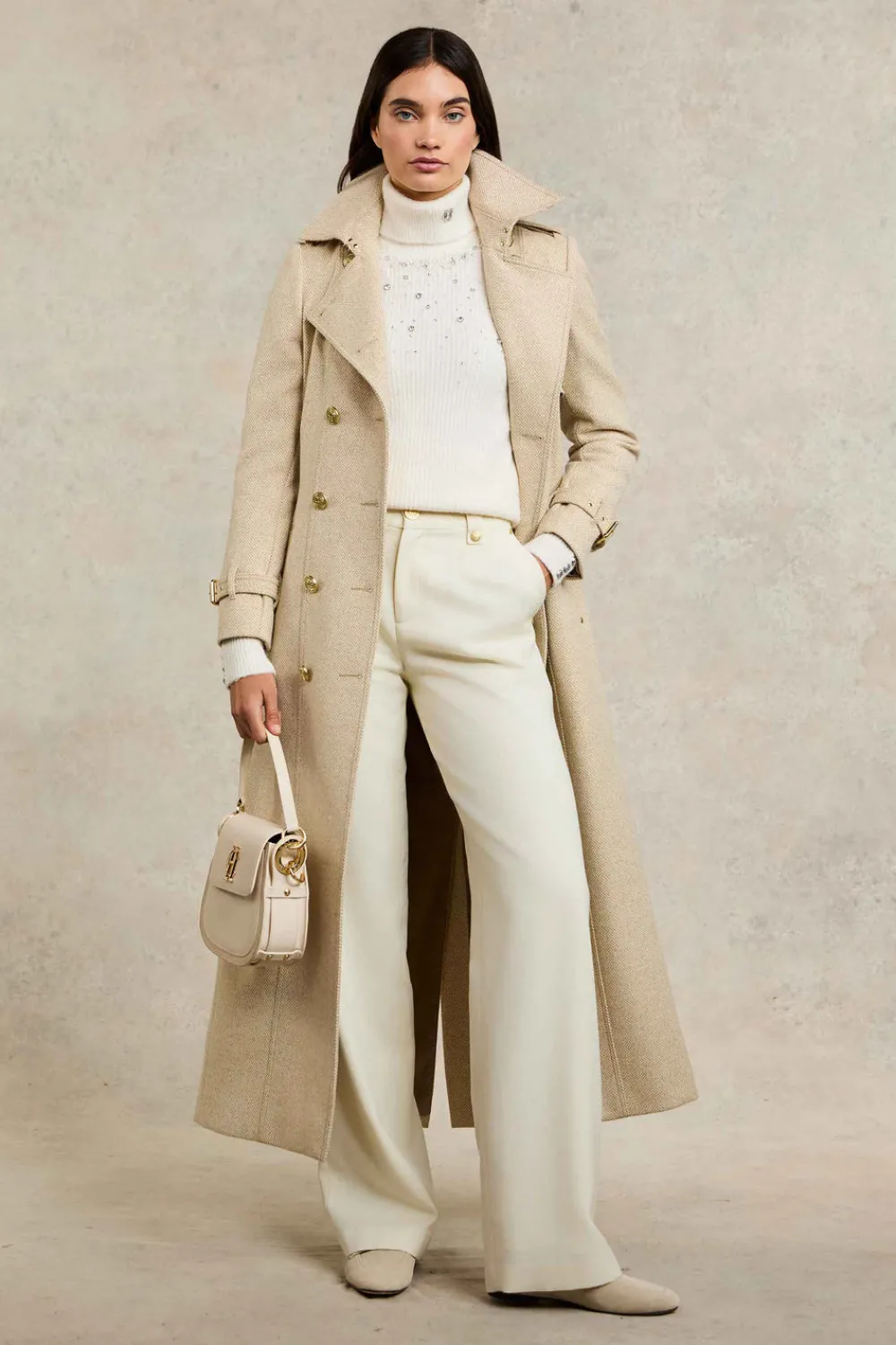 Holland Cooper Kelsie Rib Embellished Roll Neck<Women Knitwear