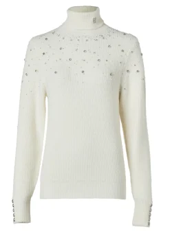 Holland Cooper Kelsie Rib Embellished Roll Neck<Women Knitwear