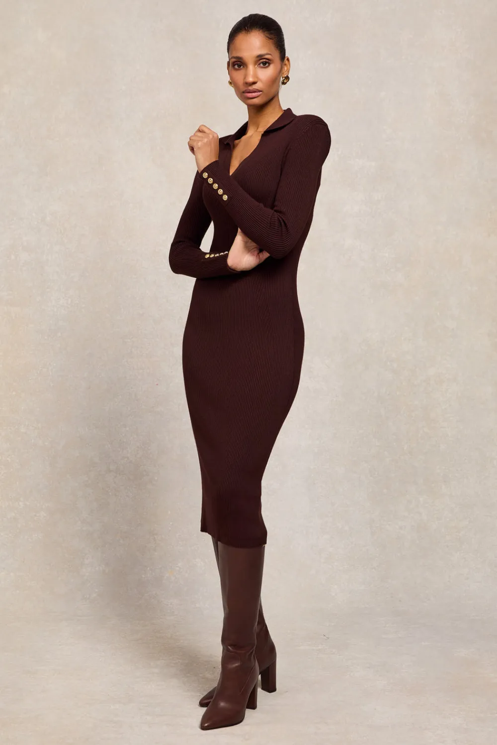 Holland Cooper Knitted Shirt Dress<Women Dresses