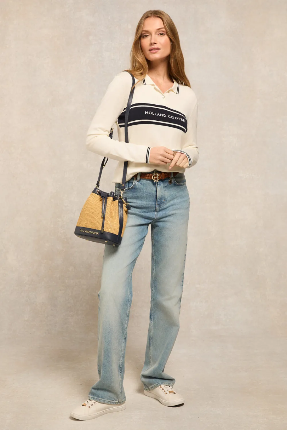 Holland Cooper Layla Long Sleeve Knitted Polo<Women Polo Shirts|Tops