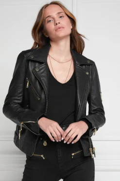 Holland Cooper Leather Biker Jacket<Women Jackets