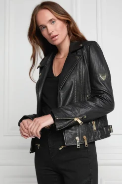 Holland Cooper Leather Biker Jacket<Women Jackets