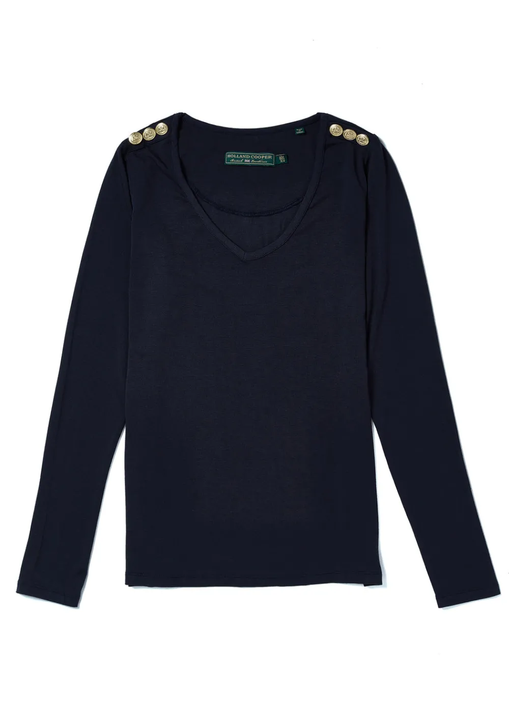 Holland Cooper Long Sleeve V-Neck Tee<Women Tees|Tops