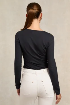 Holland Cooper Long Sleeve V-Neck Tee<Women Tees|Tops