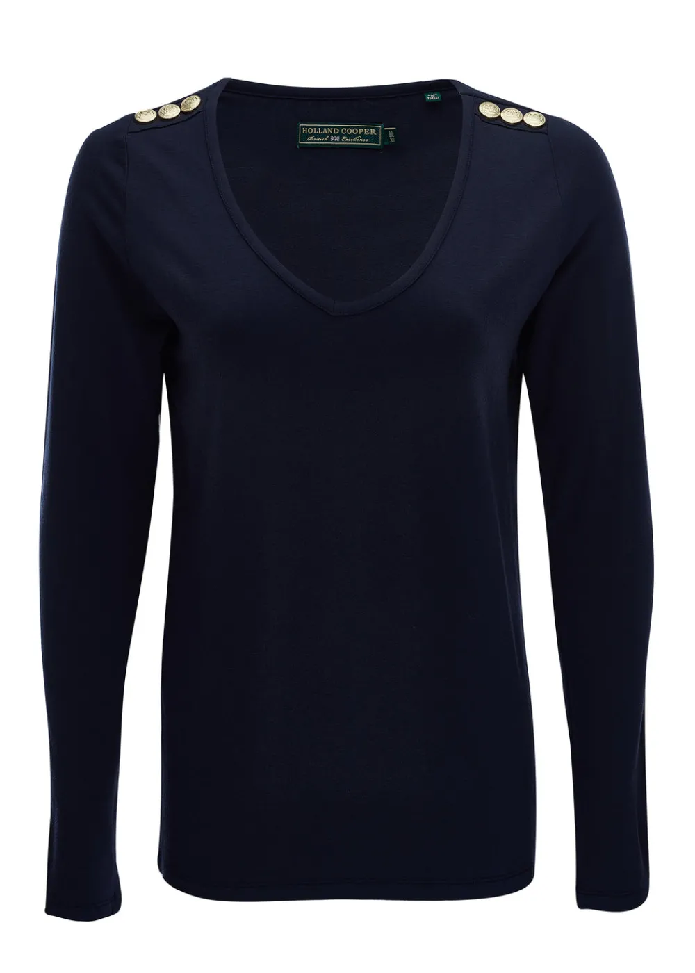 Holland Cooper Long Sleeve V-Neck Tee<Women Tees|Tops